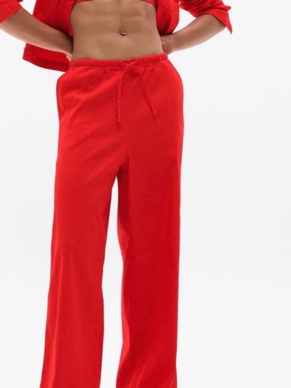 Athleta  Women's Wide Leg Pants in Bright Red